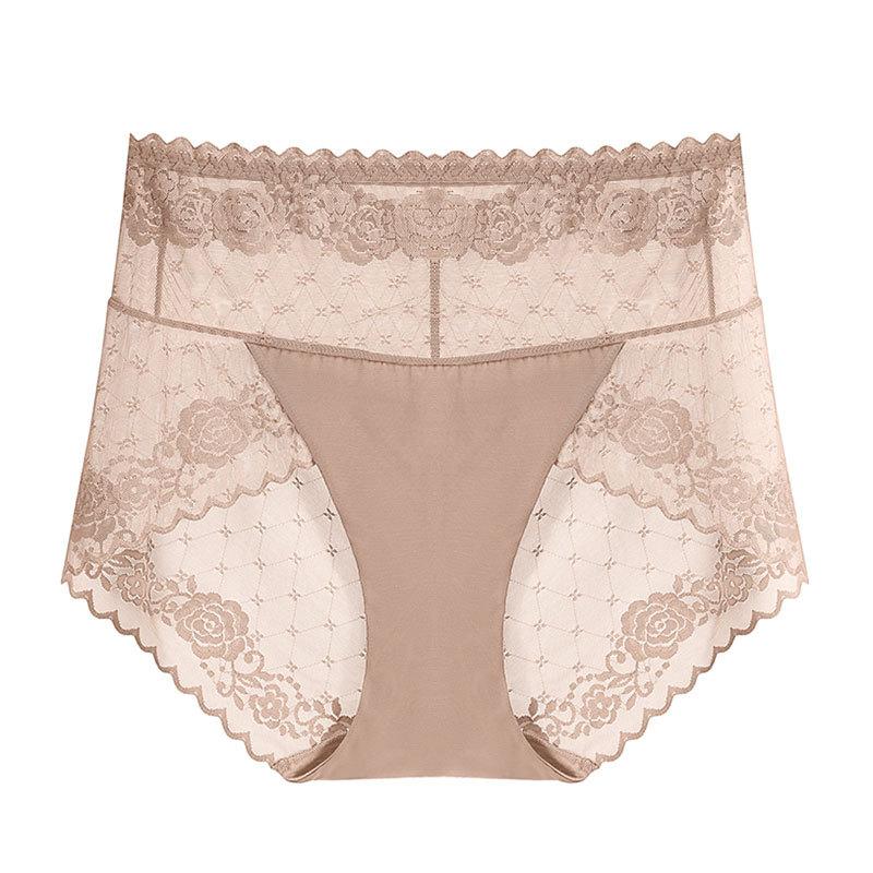 12 Color High Waist Women Panties Sexy Lace Stars Briefs Summer Ultra Thin Mesh Breathable Lingerie Female Seamless Intimates