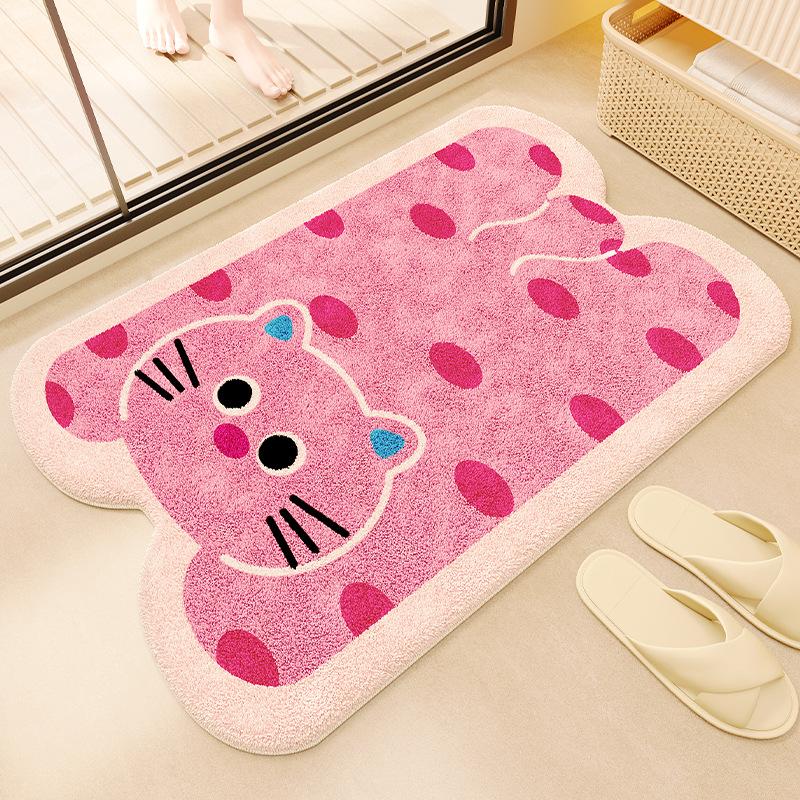 Cartoon Bathroom Floor Mat Absorbent Quick Drying Foot Mat Wear-resistant Toilet Anti Slip Mat