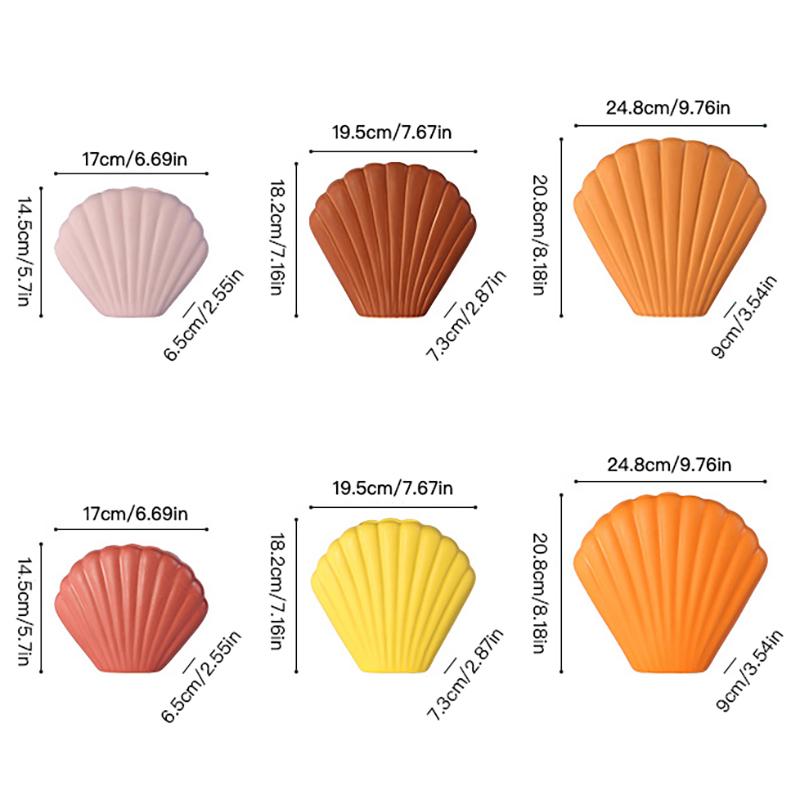 Creative Art Shell Vase Ceramic Hydroponic Vase Flower Arrangement Home Decor Indoor Decoration Desktop Ornaments