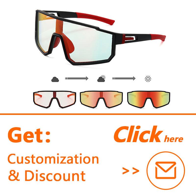 2026 Sports Manufacturers New Hot Selling Sports Motorcycle Windproof Sun Glasses Outdoor Riding Photochromic Sunglasses