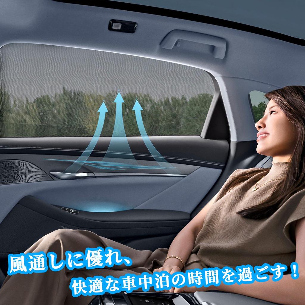 JANLOFO Car Screen Door, Sliding Door, 2 Pieces, Car Screen Door, Insect Repellent Net,