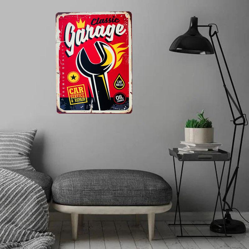 Vintage Dad Garage Tool Metal Tin Signs Oil Bar Rustic Plaque Wall Art Posters Man Cave Pub Retro Wall Decor Iron Plate Painting