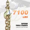 SucceBuy 2pcs G80 Transport Binder Chain 7100 lbs Tow Chain with Clevis Snap Hook Logging for Towing Truck Tie Down Binding