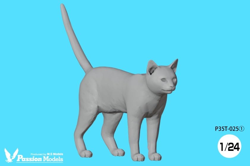 Passion Models Scale Resin Kit Set of 5 Cats for Cat Lovers 1/24 (P35T-025) - (Animals)