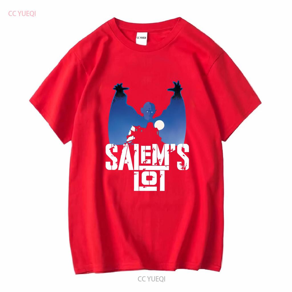 Salems Lot Klassischer Horrorfilm Vampir T-Shirt 255 Lang- oder Kurzarm Vintage Gewaschenes Oberteil Für Den Alltag Vielseitig