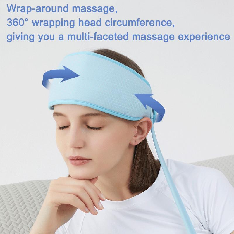 Foldable Headache Relief Device Smart Air Pressure Soothing Heating Therapy Equipment Wireless Head Massager