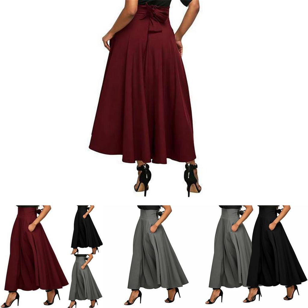 Elegantes Stretch High Waist Vintage Skaterrockkleid mit ausgestellten Falten