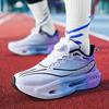 9 Winter Velvet Warm Couple Running Shoes Leather Surface Waterproof Cotton Shoes Carbon Plate Shock Absorption Couple Casual Sports Shoes
