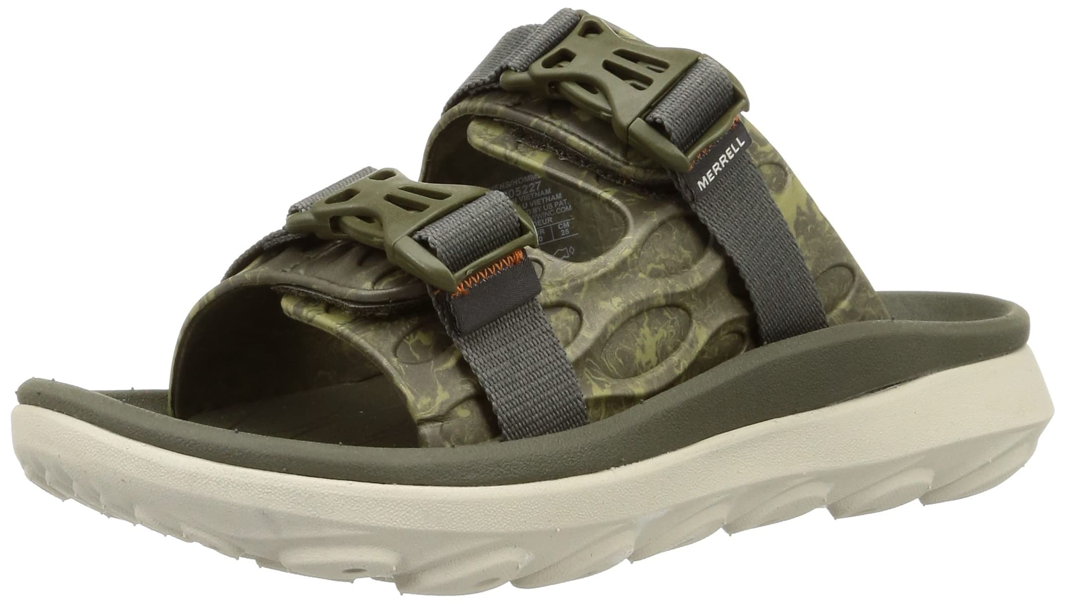 Hut Ultra Wrap Slide 2E [Merrell] Sandals, Olive, 26.0 cm, оливковый