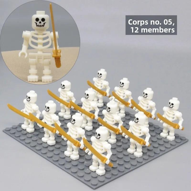Soldier building blocks selling skulls, ninja bones and skull bodies, birthday gifts, Christmas gifts, children's toys.