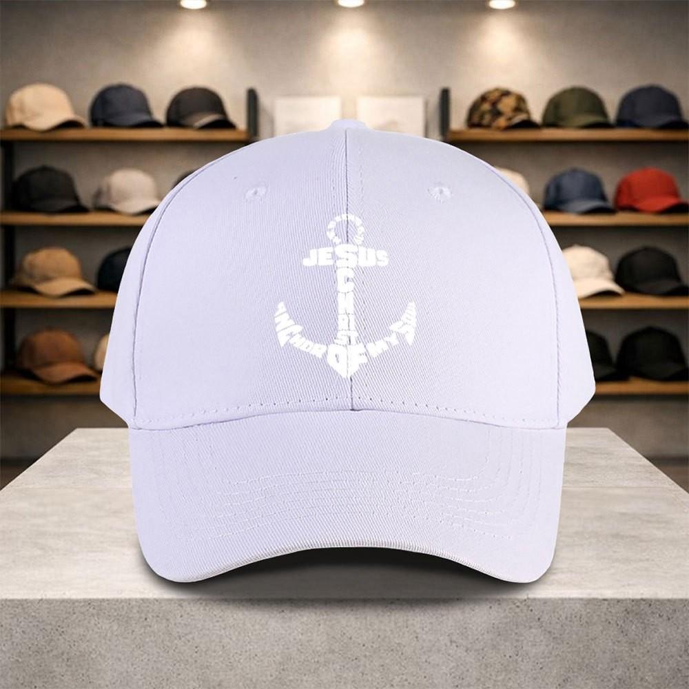 Jesus Anchor Of My Soul Christian Baseball Cap Adjustable Polyester Outdoor Sports Hat