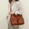 Damen-monochromatische PU-Reißverschlusstaschen elegante Crossbody-Taschen hohe Kapazität lässige Umhängetaschen Nahtlinie neue Marke Mode