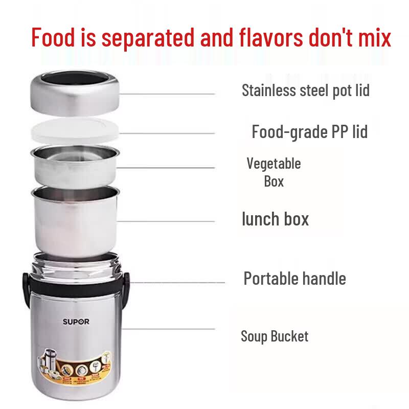 SUPOR 304 Stainless Steel Insulated Lunch Box