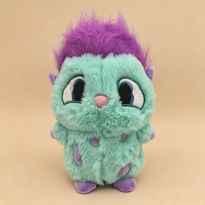 Barbie Fairytopia Bibble Plush Toy Cute Elina's Pet Bibble Soft Stuffed Doll with Purple Hair Turquoise Fur for Fan Kids Birthday Gift Home Decoration