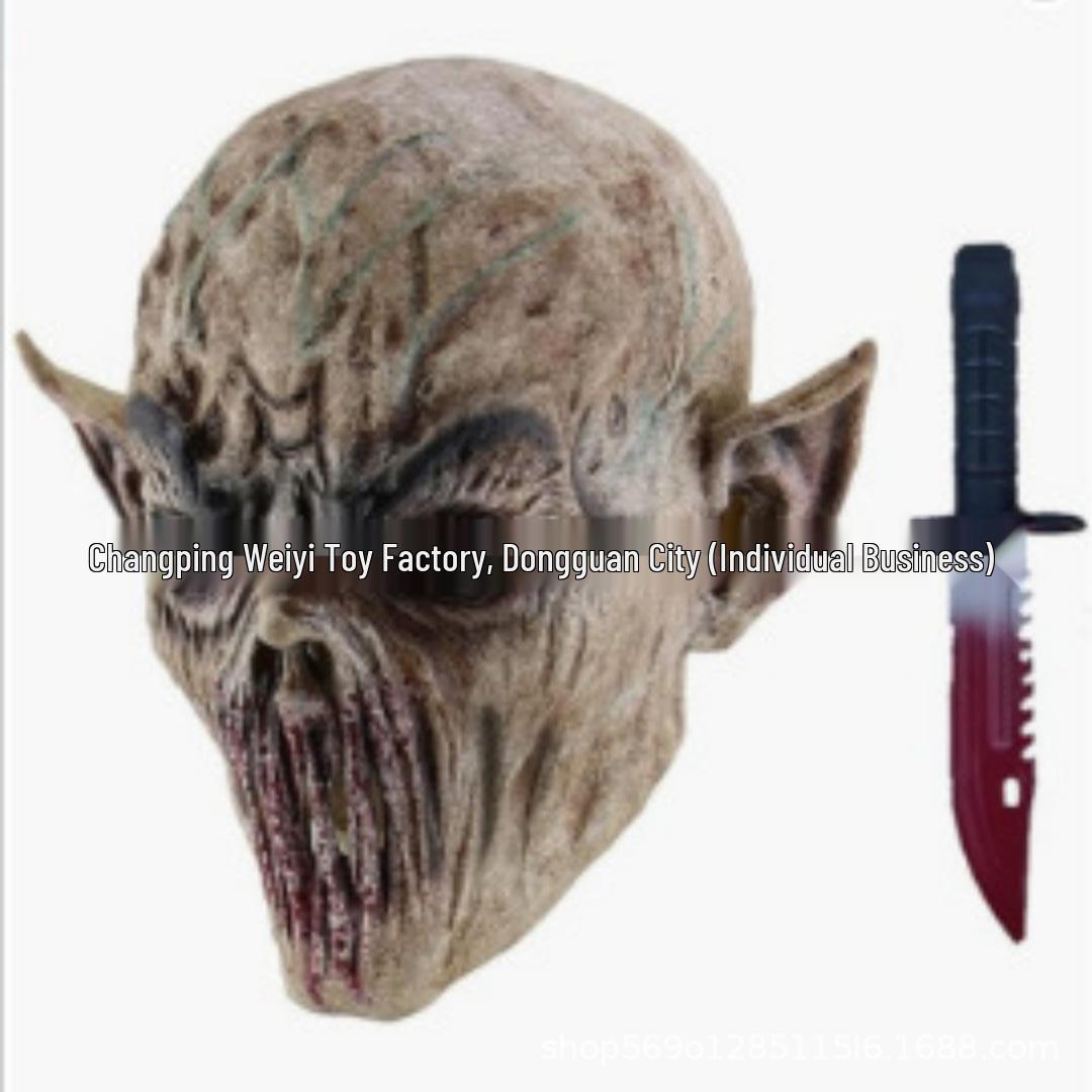 Halloween Alien Horror Beast Mask - Mouthless Latex Headgear for Role Playing