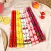 Fruit Print Long Stem Smokeless Taper Candles for Home and Party Decor