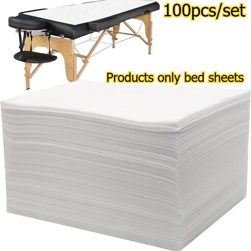 

100pcs/set Disposable Salon Bed Sheets Non-Woven Fabric Waterproof Oil-Proof Massage Therapy Spa Beauty Treatment Sheets 80x180cm білий