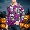 Men's Casual Loose Fit Printed Hoodie with Pocket and