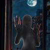 1pc Halloween Horror Glass Window Decorative Stickers Pvc Stickers Horror Female Ghost Blood Hand Props Wall Stickers