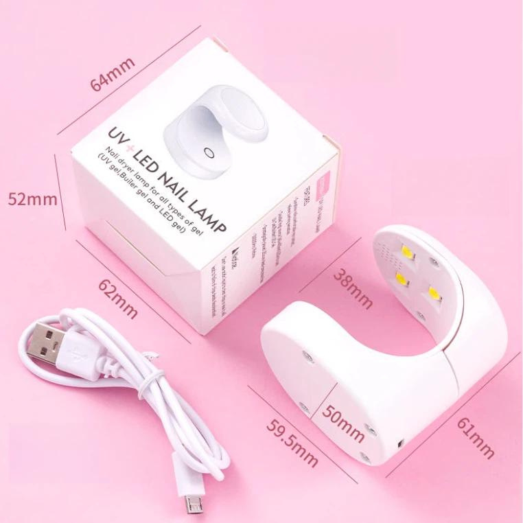 Sweet Color Nail Lamp, Portable Quick-Drying, Nail Salon Specialized, Nail UV Lamp, No Hand Darkening, Pink, Mini