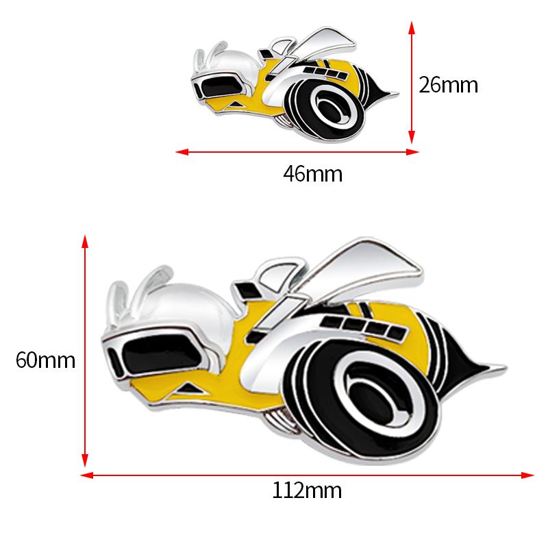 Metal 3D Car Sticker Bumblebee Emblem Badge Decals for Dodge Charger SRT8 SRT4 Chevrolet 6.4 Caravan SRT Durango Ram Accessories G8
