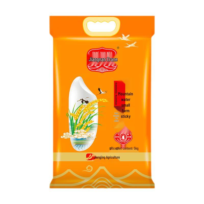 Jiangnan Crane Small Farmer Long Grain Sticky Rice, 5kg