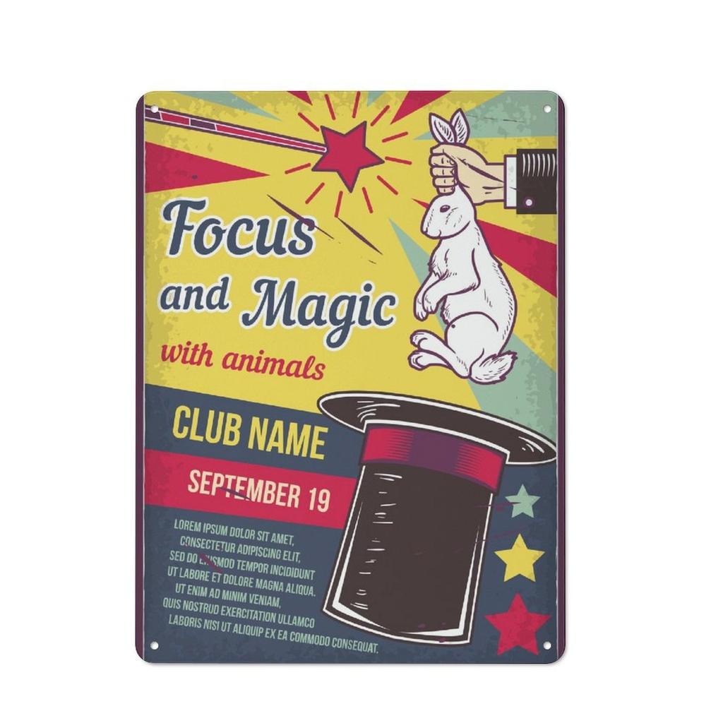 1 Pack Distressed Tin Wall Sign with Old Rusted Surface for Stylish Retro Interior Décor, Choose 20x30cm or 30x40cm Model