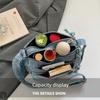 Borsa a tracolla da donna in denim con ricamo floreale