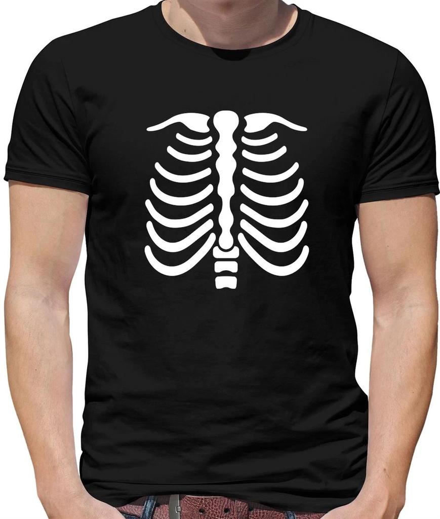 Skeleton Chest - Mens T-Shirt - Halloween Fancy Dress Funny Skeleton Bones