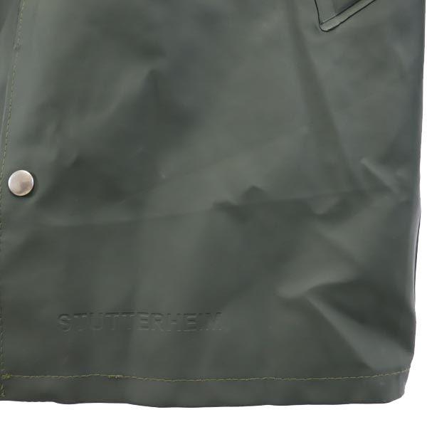 STUTTERHEIM Water Repellent Finish Raincoat Green Hood Men's Used