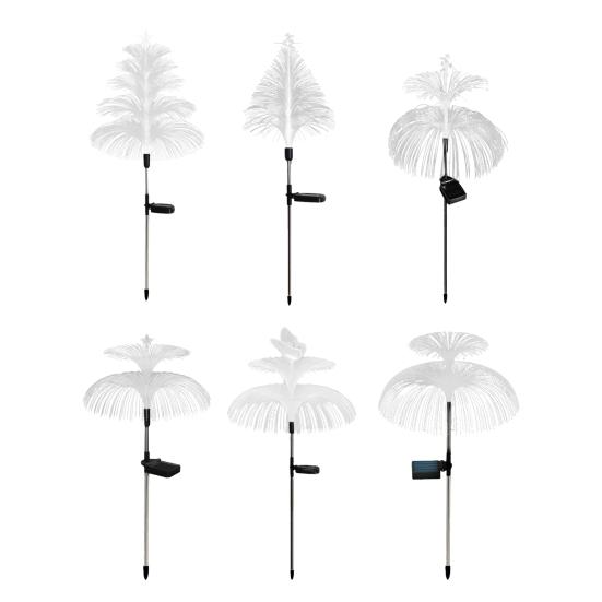 Solar Jellyfish Lamp Outdoor Lights Solar Powered Automatic On/Off 2/5 Layer RGB 7 Color Changing Pathway Light Waterproof Garden Patio Yard Decor