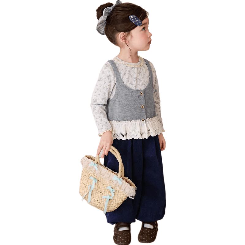 LUSON Baby Girls Floral Spring Vest Set 120