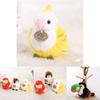 Red Crowned Crane Plush Parrot Keychain With Pp Cotton Filling For Girls And Collectors
