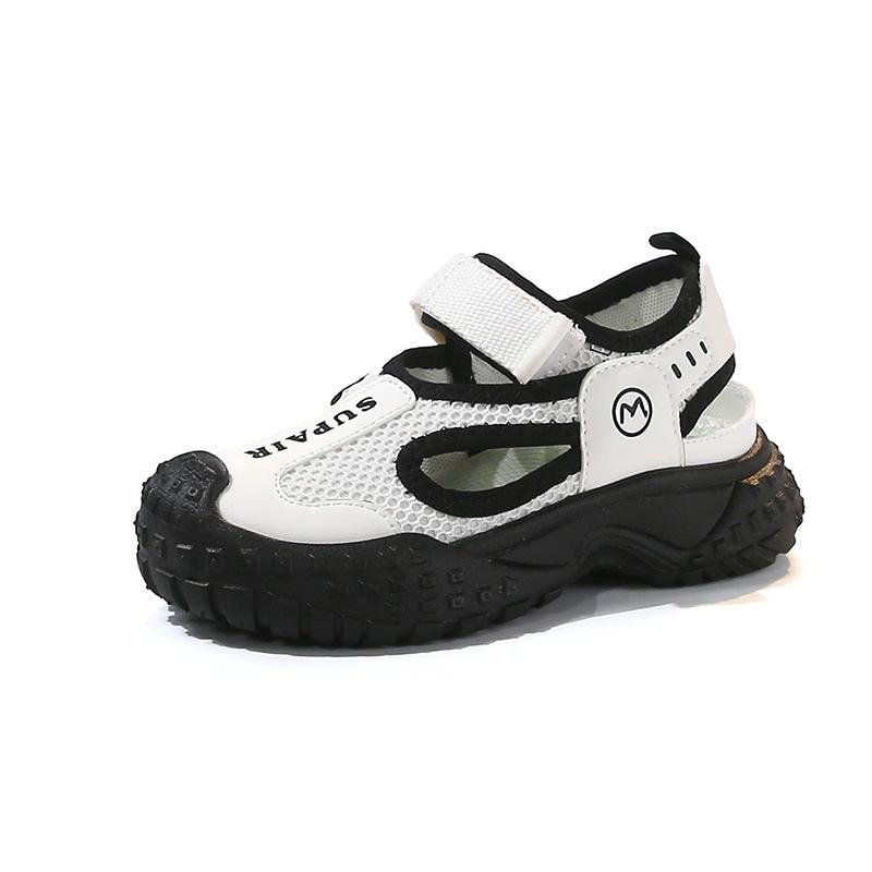 

Popular children s sandals 2025 summer popular baby girl single net hollow frame shoes fashion boys casual shoes 26-30 yards 5 pairs in one hand чёрный