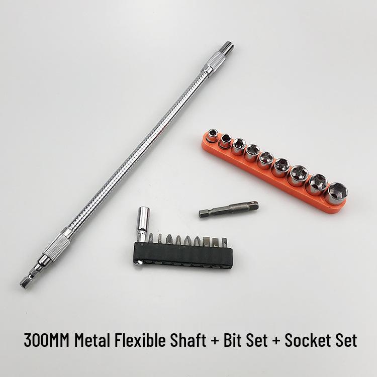 Multi-functional Rechargeable Electric Drill & Screwdriver Set with Universal Flexible Shaft and Extension Rod