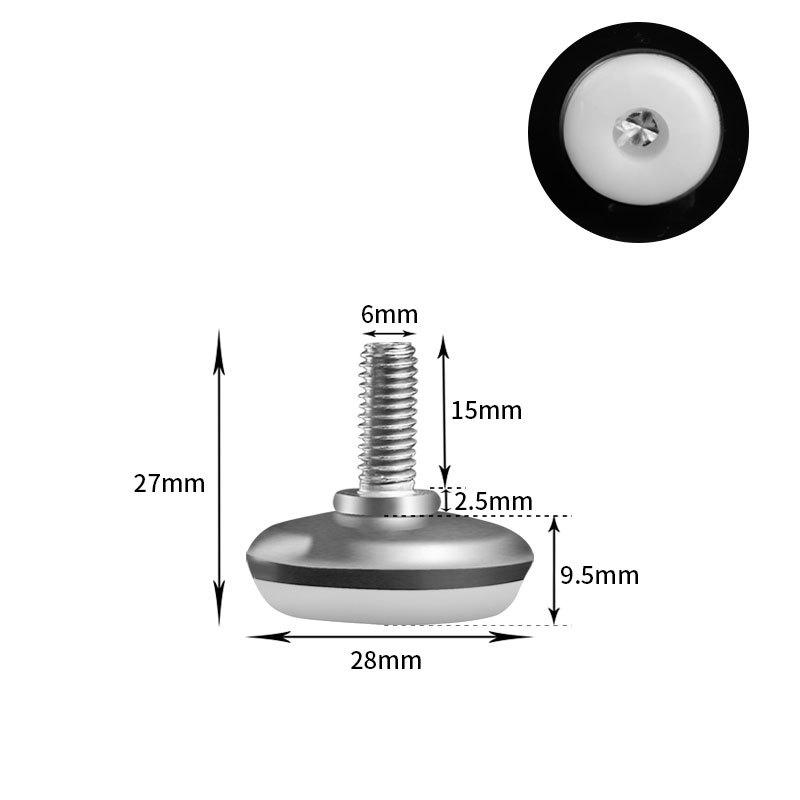 Stainless Steel Adjustable Furniture Feet Nylon Base Levelers, for Sofa, Table, Chair, Cabinet, Workbench of Leveling Feet