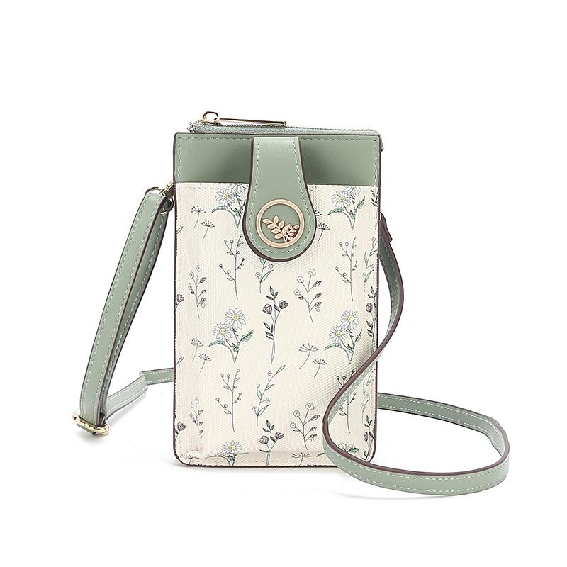 New Women's Stylish Coin Purse & Phone Bag: Summer Shoulder and Crossbody Messenger with Sweet Print