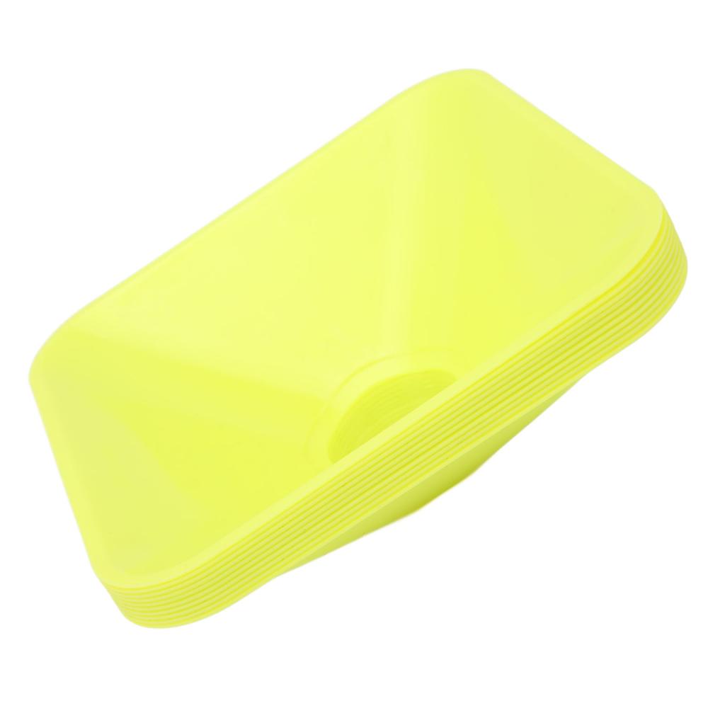 10PCS Training Cones Square Bright Color Stackable Compact Cones Marker for Sports Football Green