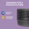 Logitech WAVE KEYS ergonomic keyboard, wireless Bluetooth dual-mode with built-in palm rest, comfortable office multi device connection
