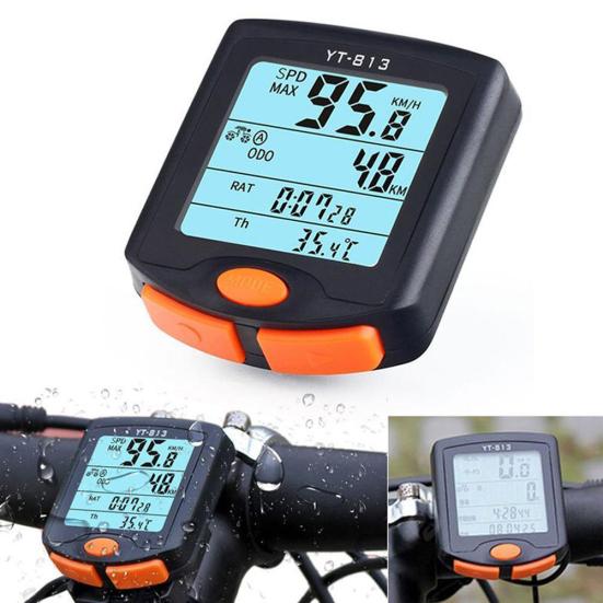Bicicletă Ciclism Calculator Bicicletă Odometru Iluminare de Fundal Fără Fir Afișaj LCD Vitezometru