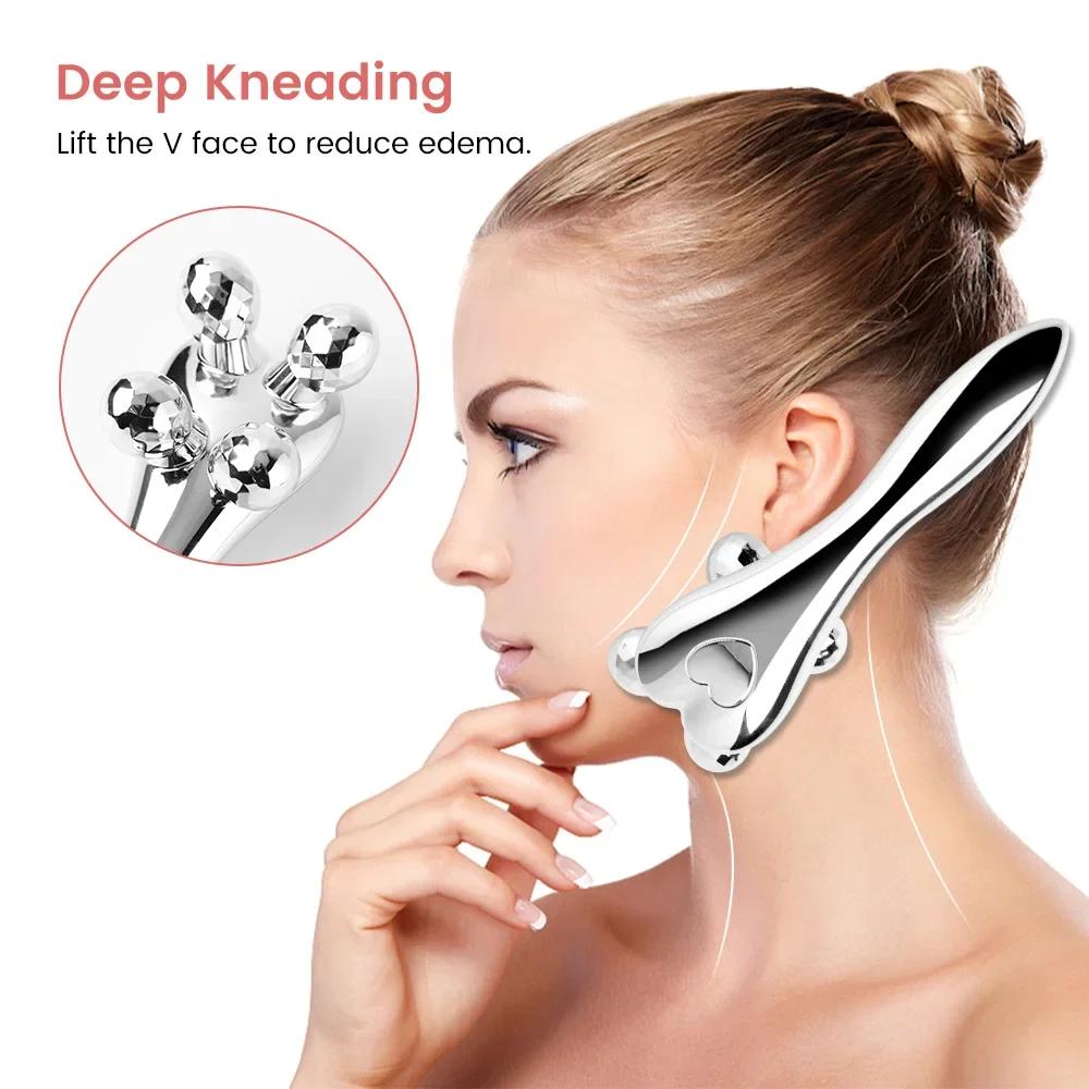 4D Roller Massager Face Massage Y Shape 360 Rotate Thin Face Body Shaping Relaxation Lifting Wrinkle Remover Facial Massage