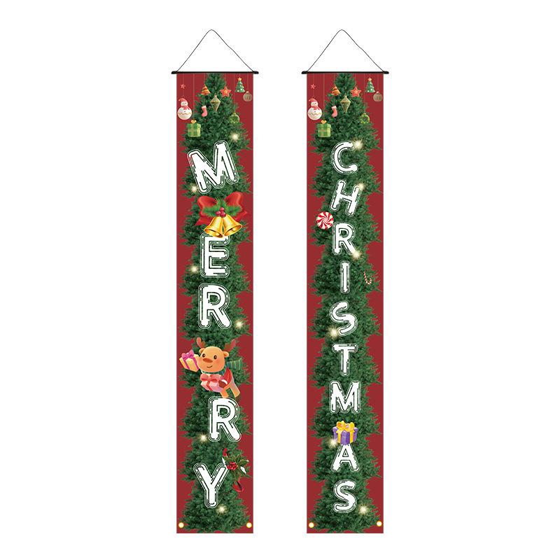 Christmas Nutcracker Couplets Door Curtain Flags | Festive Porch Decor
