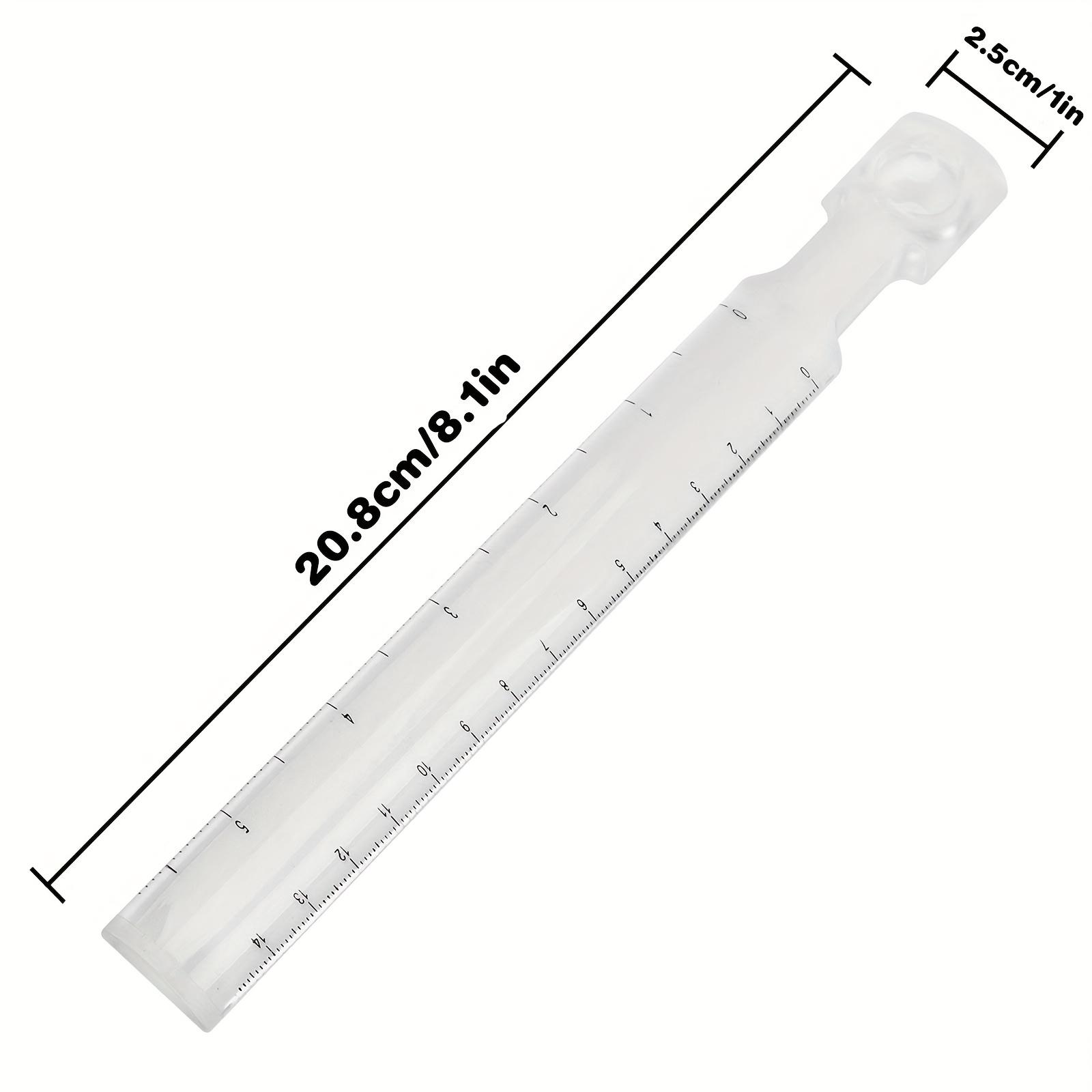 [Transparent Ruler] Acrylic Transparent Magnifying Glass Ruler | for Reading, Drawing & Measuring