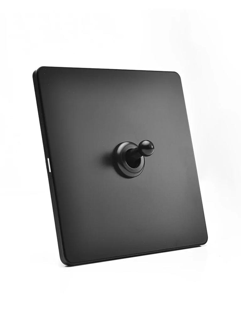 Depoguye High Quality Retro European Lamp Switch Socket, Stainless Steel Brass Toggle Switch Plate, Household Wall Lamp Switch