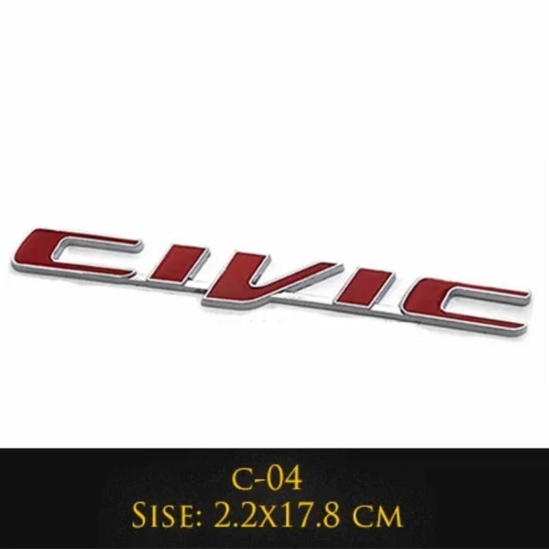 Insignia de Letra Metálica 3D Ivtec Pegatina Calcomanía Estilo de Coche Para Logo Civic Pegatinas Calcomanías Traseras de Maletero de Coche Accesorios de Coche