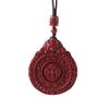 Nine Palaces Cinnabar Bagua Pendant - Purple Gold Sand Men's & Women's Necklace