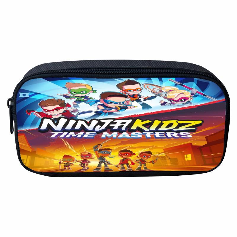 Astuccio per matite del cartone animato Ninja Kidz: Divertente Scatola Portaoggetti per Bambini