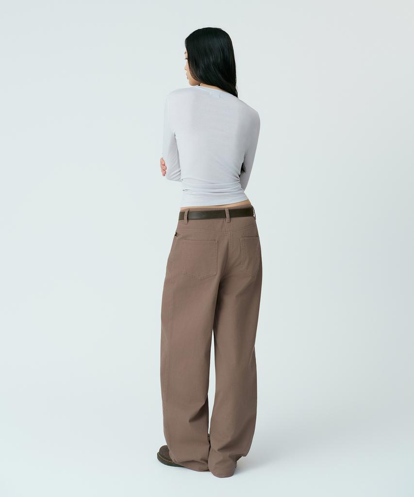 Musinsa Standard Woman Women'S Cotton Extra Wide Pants [Taupe]
