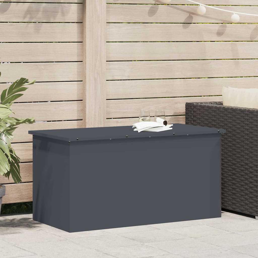 Outdoor Storage Box Anthracite Grey 100 X 50.5 X 50 Cm Steel
