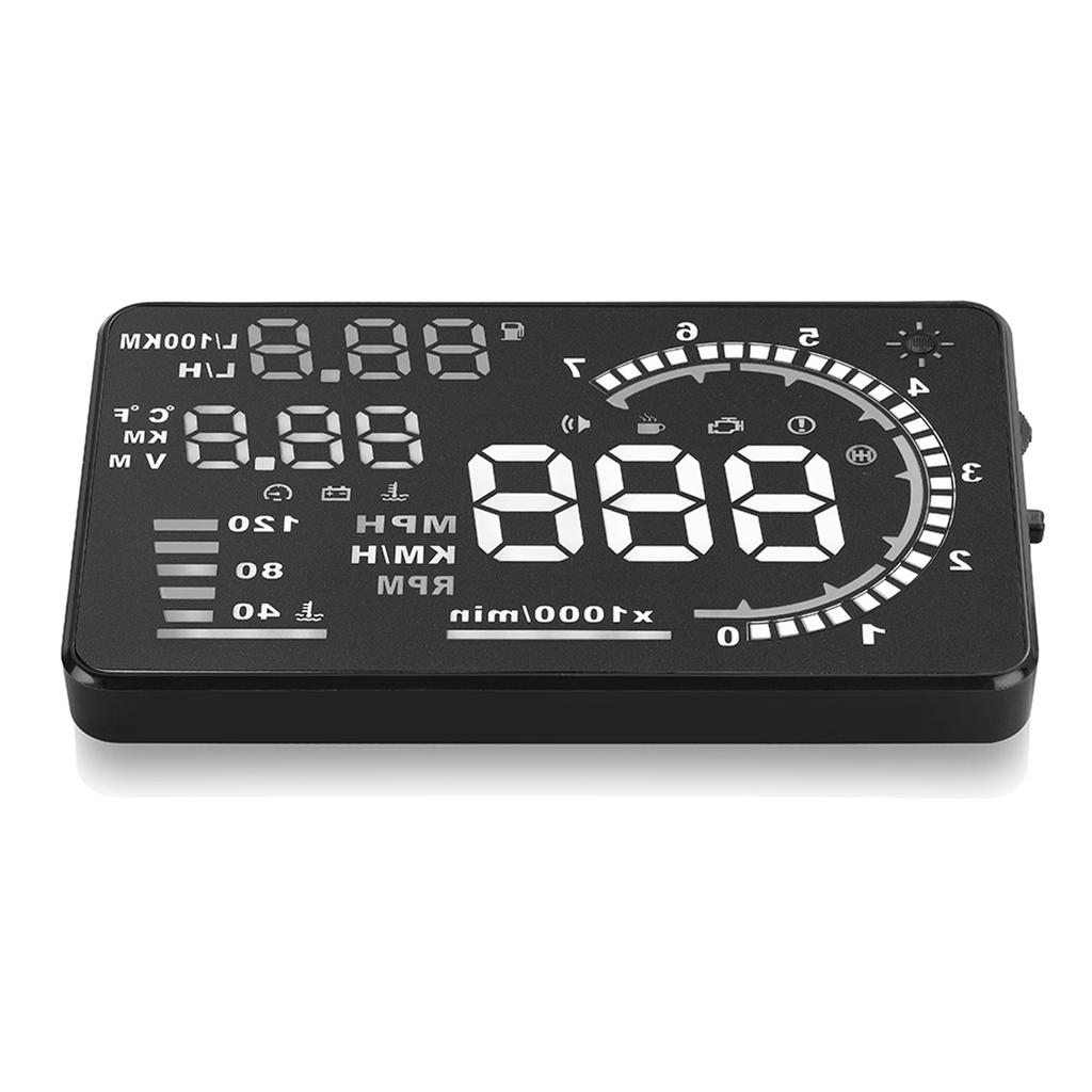A8 5.5   OBD II Car HUD Display Auto Windshied Reflective Screen Speed Display